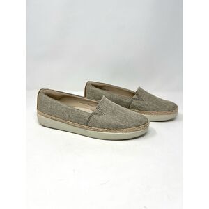 Trotters Accent Espadrille Slip-On Flats Sage Linen Size 7.5 WW